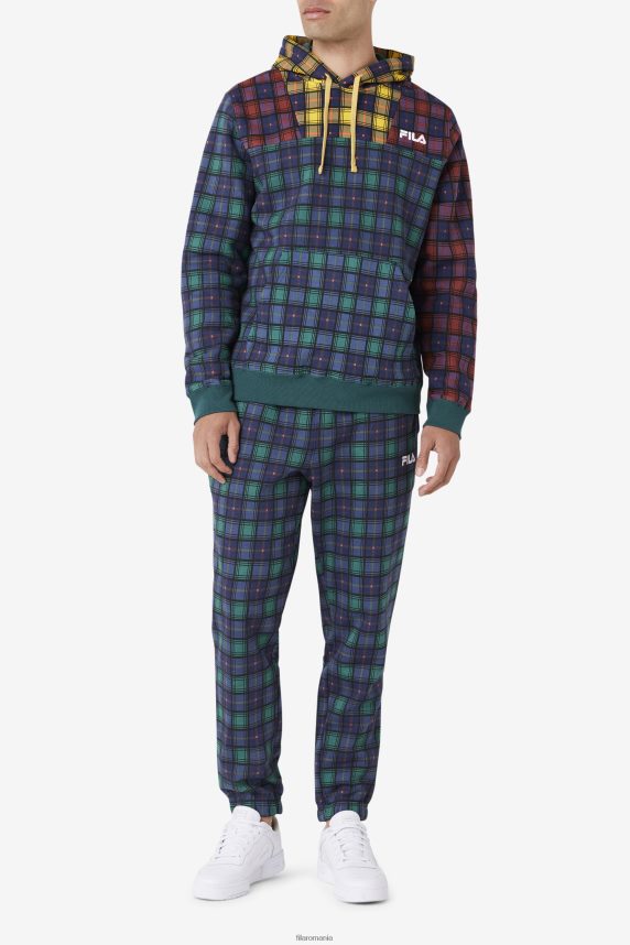 fila dorm plaid jogger june bug/rhubarb/navy LTP2R6613 iune bug/rhubarb/marine FILA