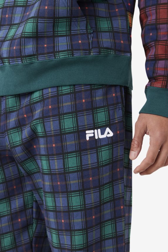 fila dorm plaid jogger june bug/rhubarb/navy LTP2R6613 iune bug/rhubarb/marine FILA