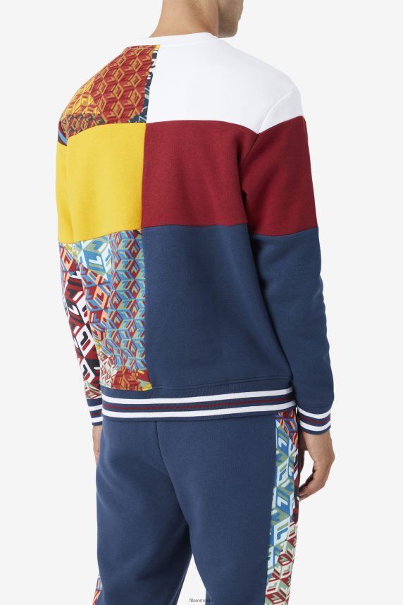 hanorac fila hansi ocean/rhubarb/alb LTP2R6469 ocean/rubarbă/alb FILA