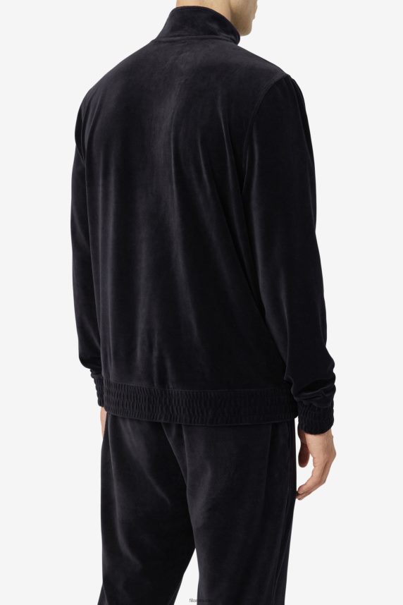 jachetă fila neagră o-fit din velur LTP2R6826 negru FILA