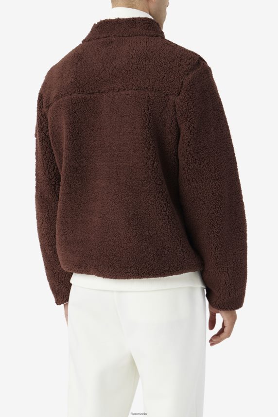 jachetă fila yale sherpa maro piatră/egretă LTP2R6883 piatră brună/egretă FILA