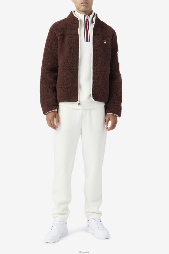 jachetă fila yale sherpa maro piatră/egretă LTP2R6883 piatră brună/egretă FILA