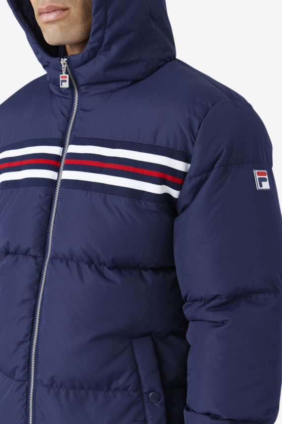 jachetă puffer fila jake bleumarin/roșu LTP2R6765 bleumarin/roșu FILA