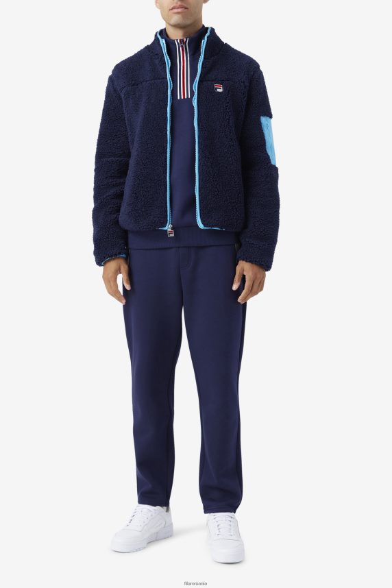 jachetă sherpa yale fila navy/aquarius LTP2R6884 marine/vărsător FILA