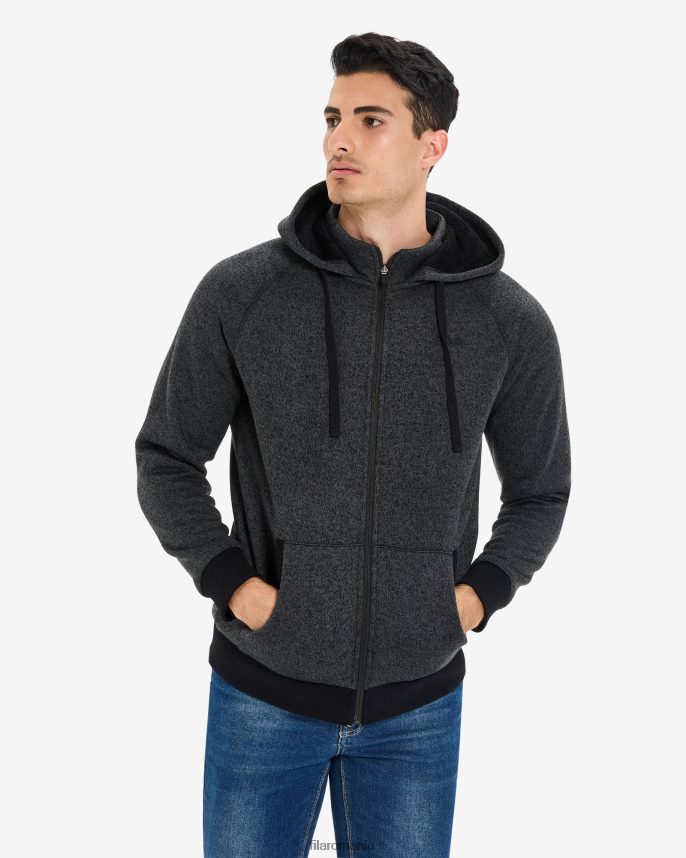 sacou romano unisex cu fermoar negru marle fila LTP2R62651 negru marle FILA