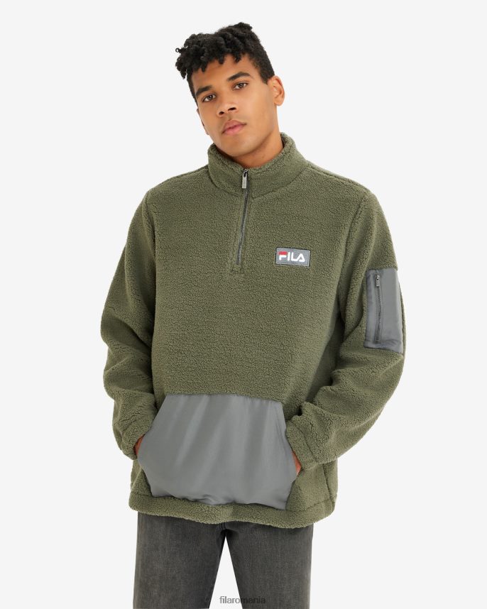 bărbați cole teddy qtr zip khaki fila LTP2R62627 kaki FILA
