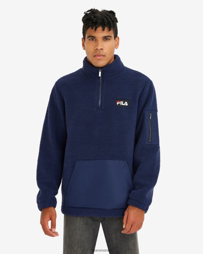 fila cu fermoar cole teddy qtr pentru bărbați, bleumarin LTP2R62610 marina noua FILA