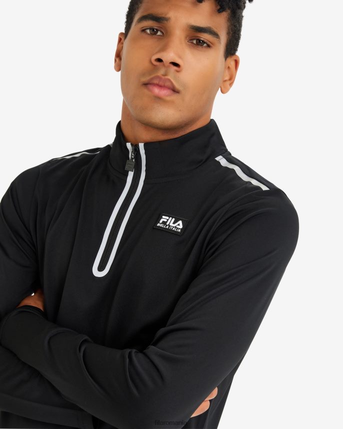fila men's luca qtr zip black LTP2R62599 negru FILA