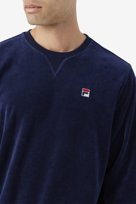 fila navy earl velur crew LTP2R6478 marina FILA