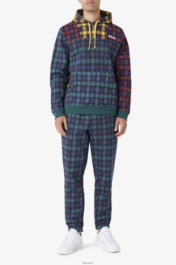 june bug/rhubarb/marine dormitor în carouri hoodie fila LTP2R6480 iune bug/rhubarb/marine FILA