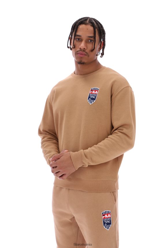 tupac fleece patch crew jumper fila LTP2R63194FILA