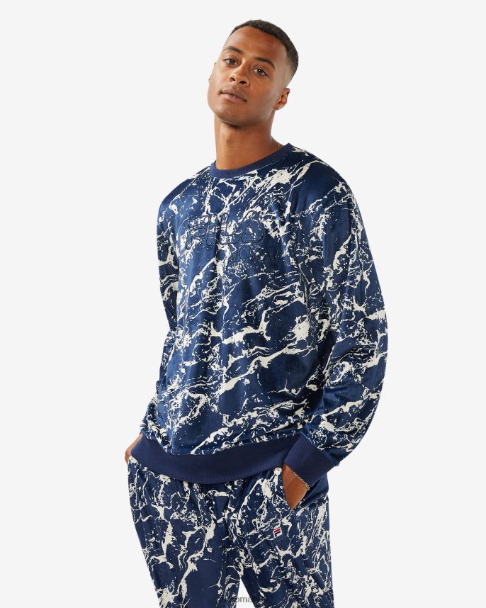 fila unisex aspen crew navy marmură LTP2R62503 marmură bleumarin FILA