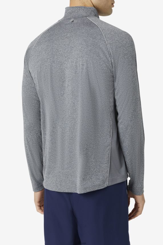 fila pickleball 1/4 zip heather LTP2R61117 Heather FILA