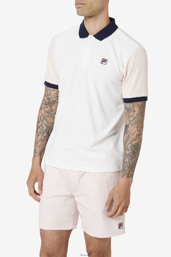 gramme polo fila marshmallow/roz/marin LTP2R6374 marshmallow/roz/marin FILA