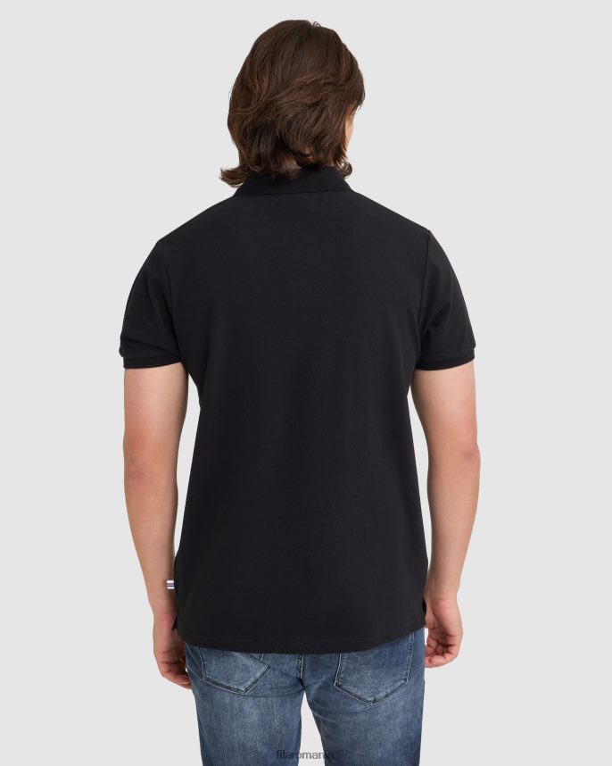 polo negru fila Asher pentru bărbați LTP2R62367 negru FILA