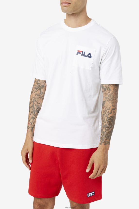 Alb curtis pocket tee fila LTP2R6396 alb FILA
