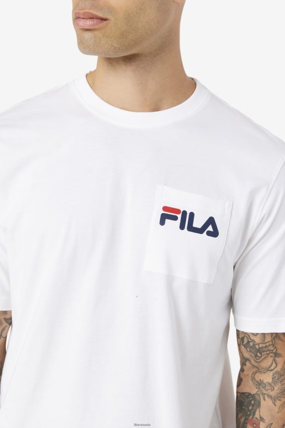 Alb curtis pocket tee fila LTP2R6396 alb FILA