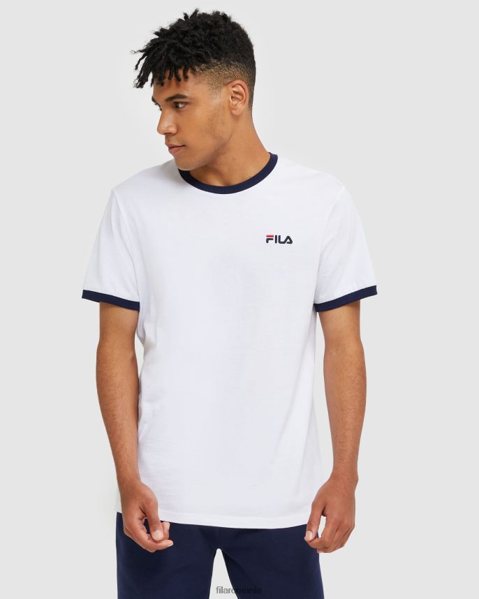 Tricou alb fila clasic pentru bărbați LTP2R62476 alb FILA