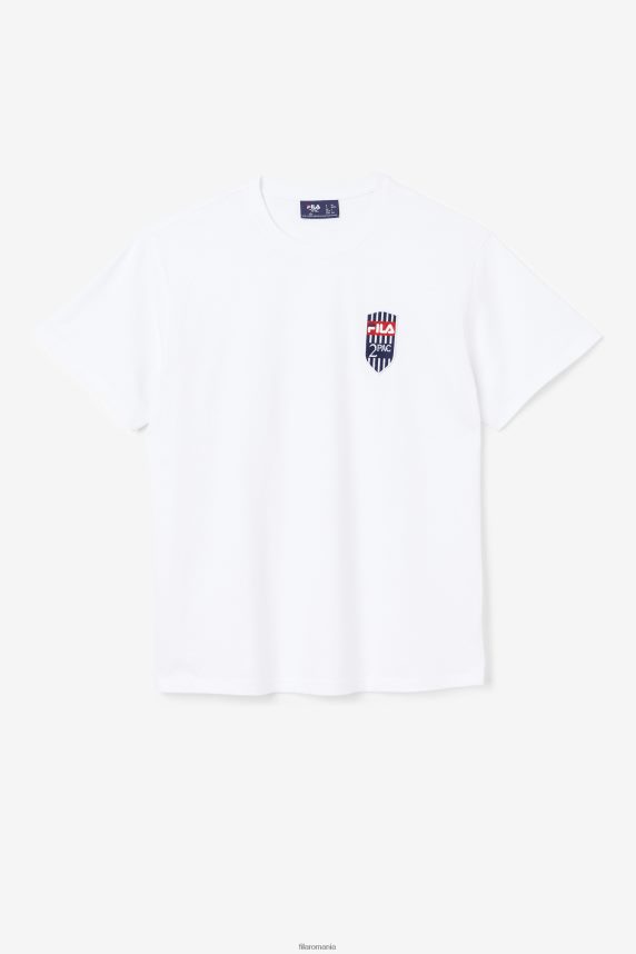 alb 2pac patch tee fila LTP2R6216 alb FILA