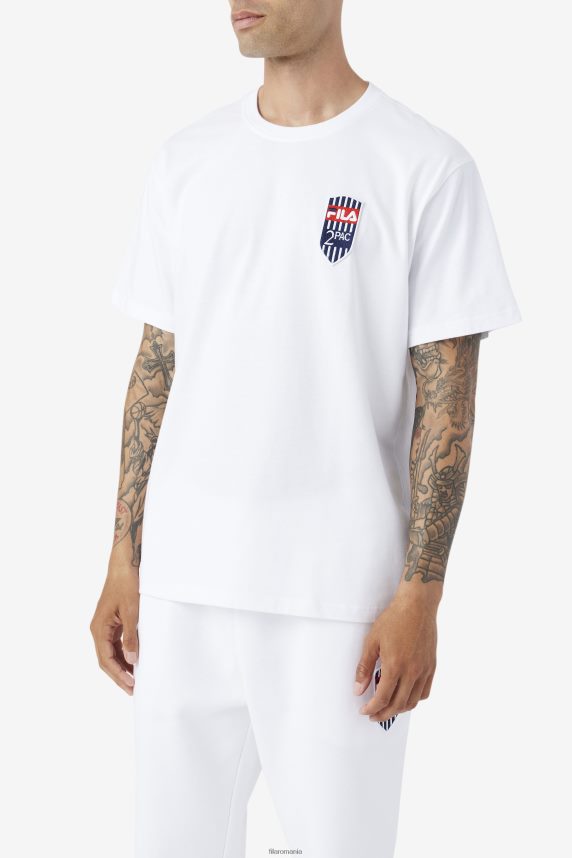 alb 2pac patch tee fila LTP2R6216 alb FILA
