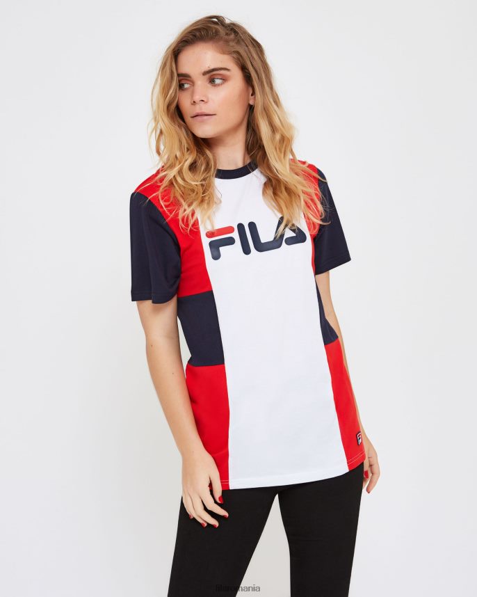 fila unisex trieste tee white LTP2R62545 alb FILA