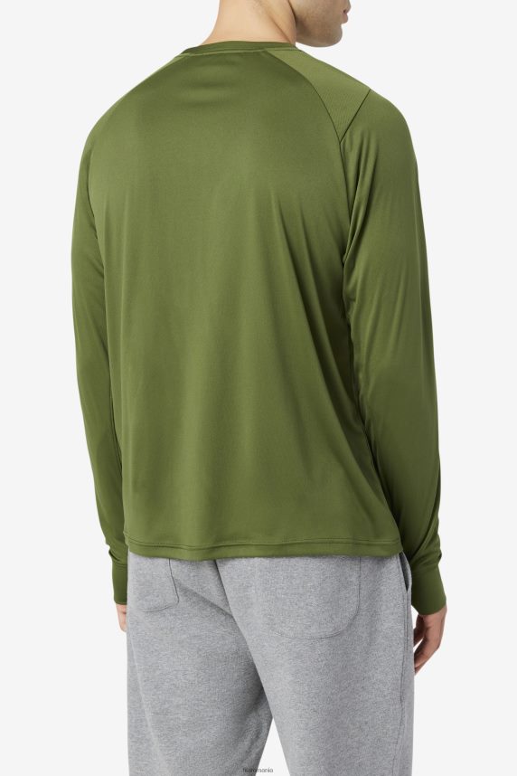 jazam cu mânecă lungă crew chive/fila neagră LTP2R6245 arpagic/negru FILA