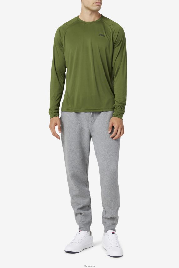 jazam cu mânecă lungă crew chive/fila neagră LTP2R6245 arpagic/negru FILA