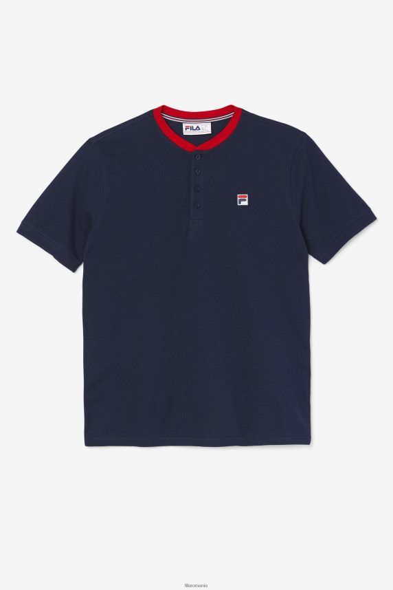 navy/red ralph henley fila LTP2R6378 bleumarin/roșu FILA