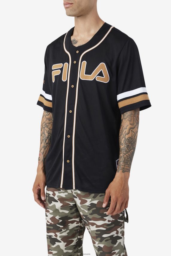 negru/maro tutun/alb tricou de baseball fila 2pac LTP2R6213 negru/maro tutun/alb FILA
