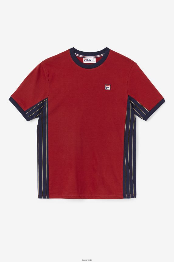 rhubarb/peacoat/golden glow warner tee fila LTP2R6252 rubarbă/peaton/strălucire aurie FILA