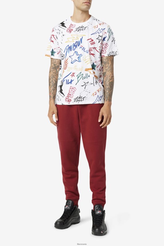 tricou alb fila hiransh LTP2R6309 alb FILA