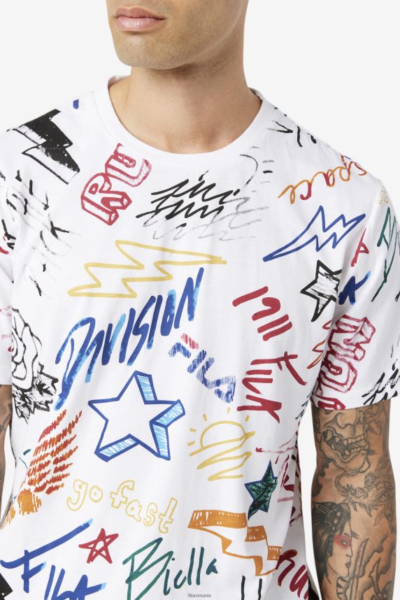 tricou alb fila hiransh LTP2R6309 alb FILA