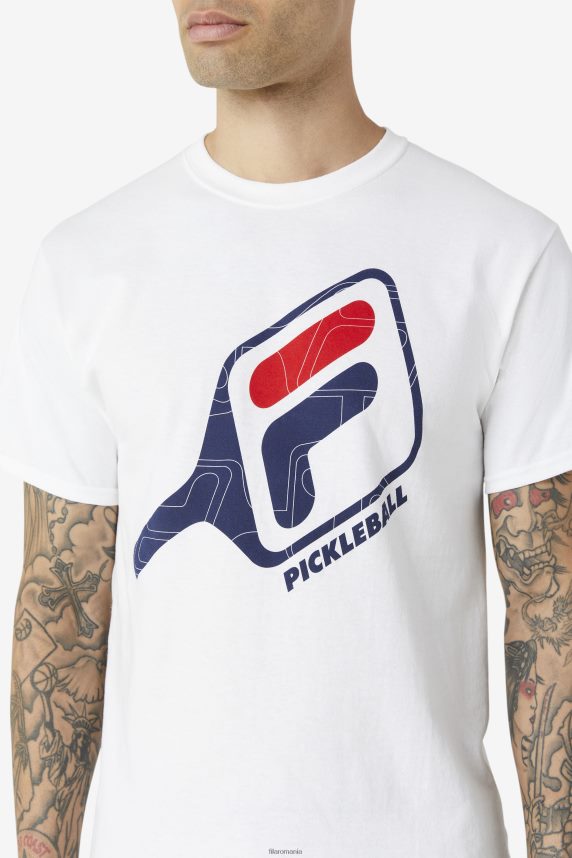tricou alb fila pickleball paddle LTP2R61114 alb FILA
