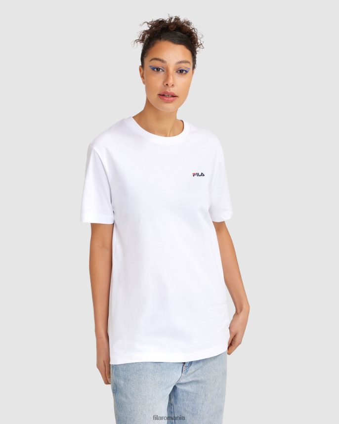 tricou clasic unisex 2 fila albă LTP2R62465 alb FILA