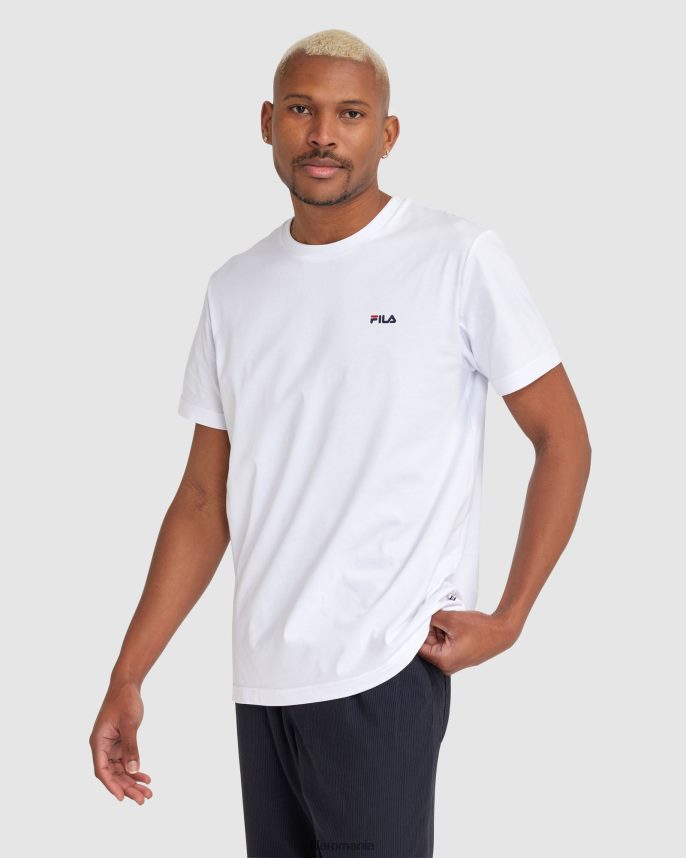 tricou clasic unisex 2 fila albă LTP2R62465 alb FILA