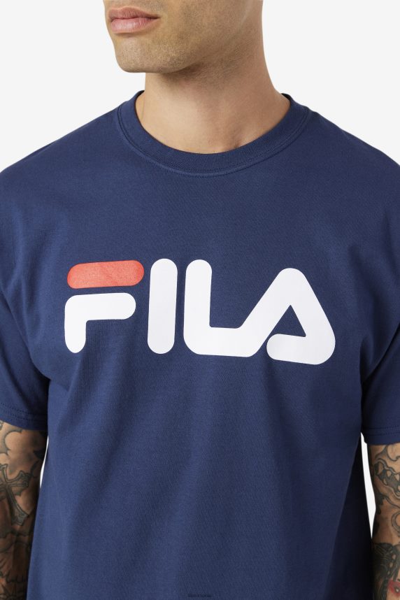 tricou cu logo bărbați bleumarin/alb/roșu fila LTP2R6270 bleumarin/alb/rosu FILA