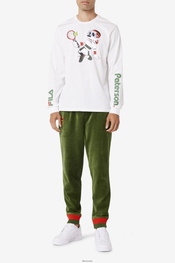 tricou cu mânecă lungă fila alb fila x paterson LTP2R6328 alb FILA