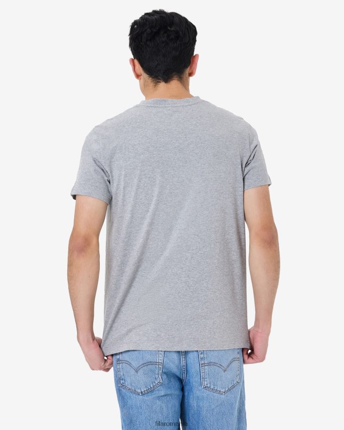 tricou fila pentru bărbați heritage badge 2.0 grey marle LTP2R62587 marle gri FILA