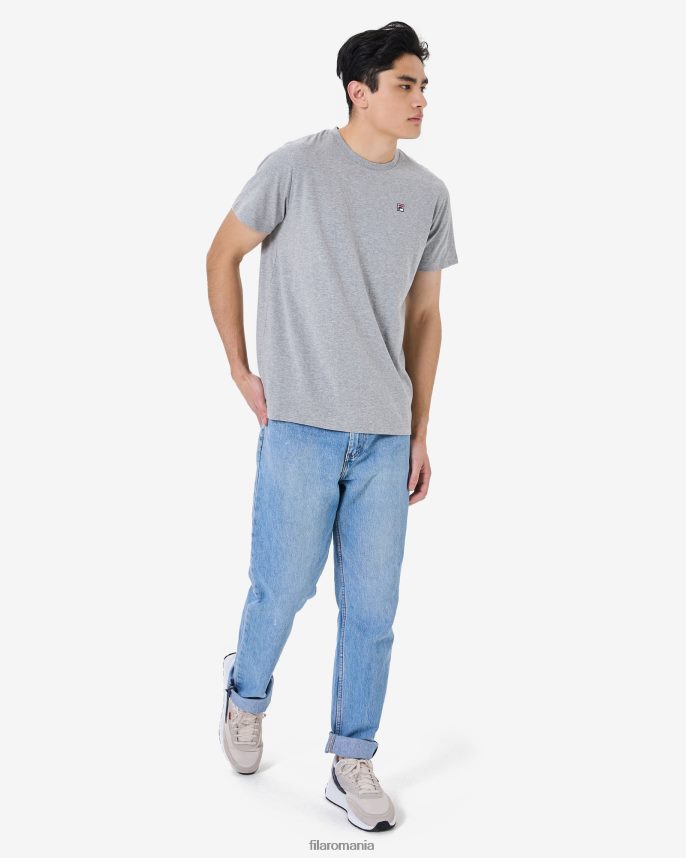 tricou fila pentru bărbați heritage badge 2.0 grey marle LTP2R62587 marle gri FILA