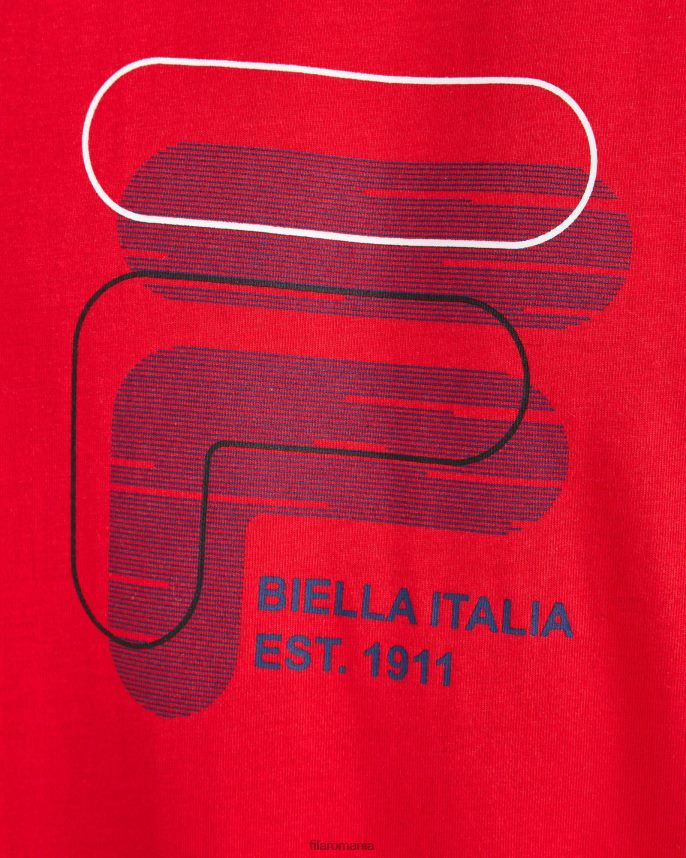 tricou fila roșu lennox pentru bărbați LTP2R62368 roșu FILA