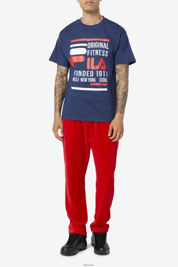 tricou fitness original bleumarin/rosu/alb fila LTP2R6353 bleumarin/rosu/alb FILA