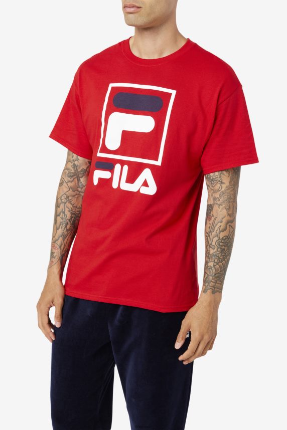 tricou stivuit roșu/alb/bleumarin fila LTP2R6306 roșu/alb/marin FILA