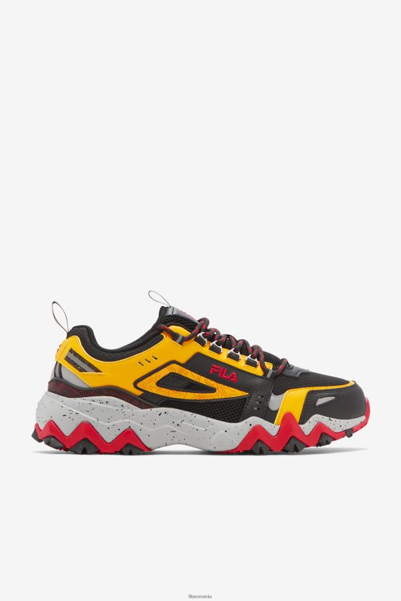black/lemon/red men's oakmont tr fila LTP2R6144 negru/lamaie/rosu FILA