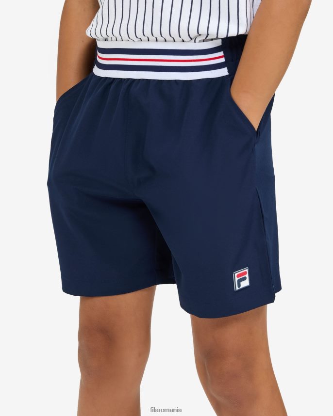 noua navy fila clay short LTP2R63165 marina noua FILA