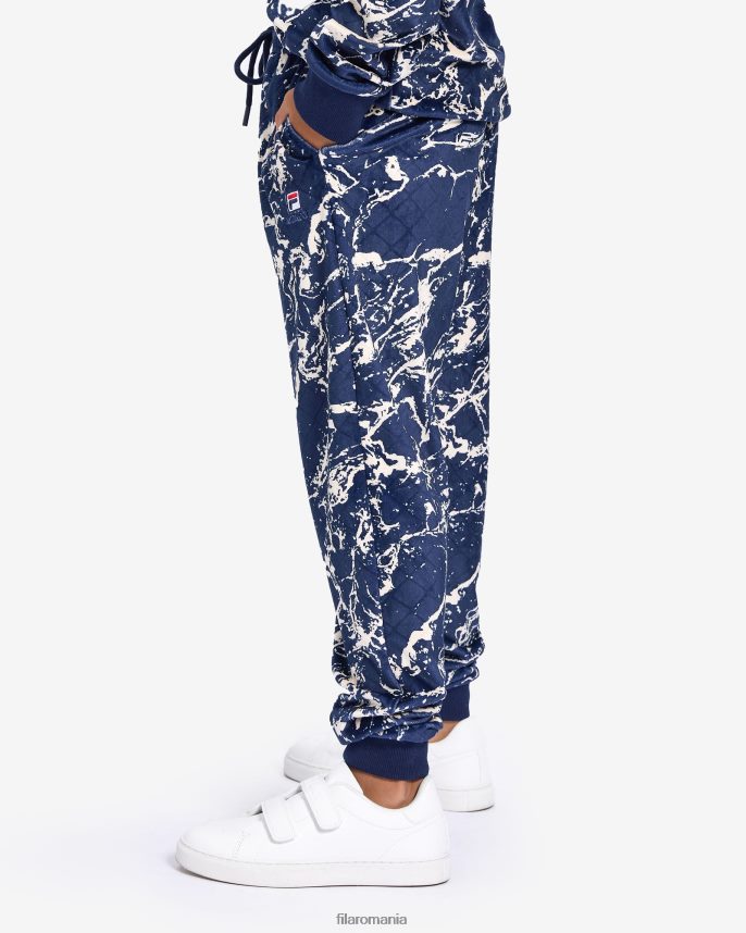 pantaloni sloane pentru copii fila navy marble LTP2R63142 marmură bleumarin FILA