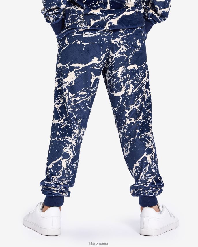 pantaloni sloane pentru copii fila navy marble LTP2R63142 marmură bleumarin FILA