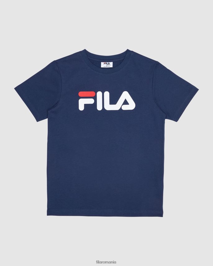 tricou clasic fila bleumarin nou pentru copii LTP2R63099 marina noua FILA