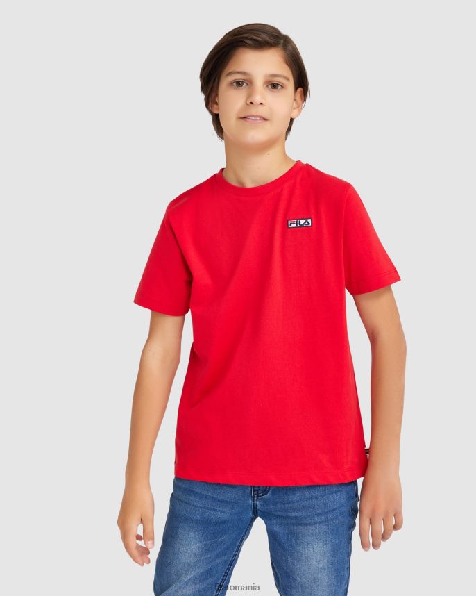 tricou roșu Fila Parker pentru copii LTP2R63081 roșu FILA