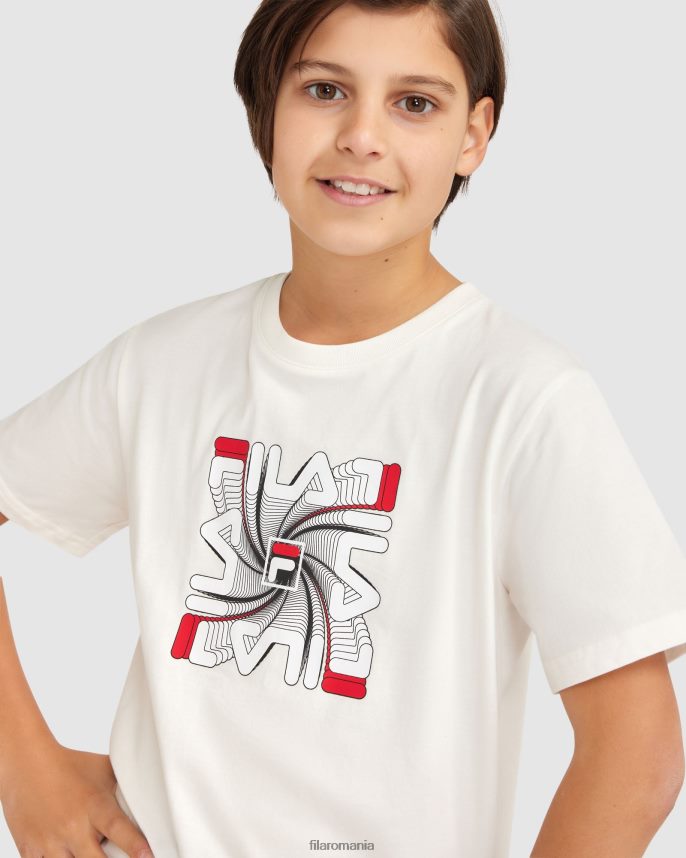 white boy's ryan tee fila LTP2R63078 alb FILA