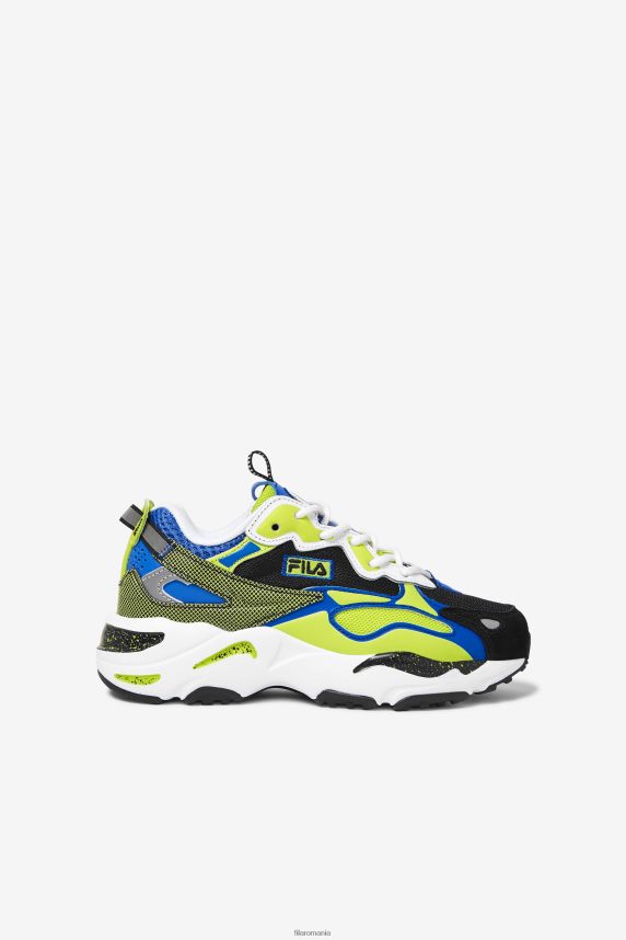 fila big kids' ray tracer apex punch alb/negru/lime LTP2R62161 punch alb/negru/lime FILA